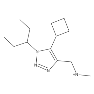 {[5-cyclobutyl-1-(pentan-3-yl)-1H-1,2,3-triazol-4-yl]methyl}(methyl)amine Structure