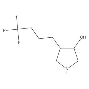 4-(4,4-Difluoropentyl)pyrrolidin-3-ol结构式