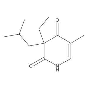 3-Ethyl-5-methyl-3-(2-methylpropyl)-1,2,3,4-tetrahydropyridine-2,4-dione Structure