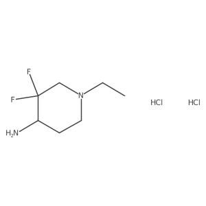 1-Ethyl-3,3-difluoropiperidin-4-amine dihydrochloride Structure