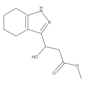 methyl (3S)-3-hydroxy-3-(4,5,6,7-tetrahydro-1H-indazol-3-yl)propanoate结构式