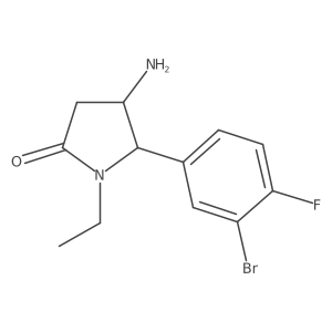 4-Amino-5-(3-bromo-4-fluorophenyl)-1-ethylpyrrolidin-2-one结构式