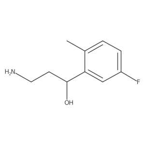(1S)-3-amino-1-(5-fluoro-2-methylphenyl)propan-1-ol结构式