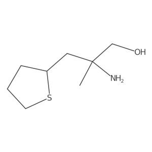 2-Amino-2-methyl-3-(thiolan-2-yl)propan-1-ol结构式