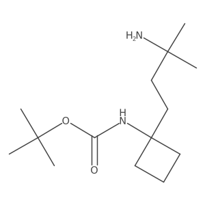 Tert-butyl n-[1-(3-amino-3-methylbutyl)cyclobutyl]carbamate Structure