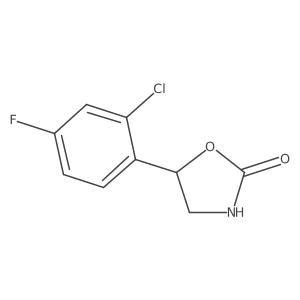 5-(2-Chloro-4-fluorophenyl)-1,3-oxazolidin-2-one结构式