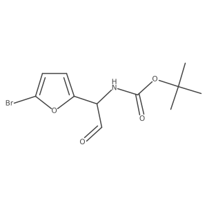tert-butyl N-[1-(5-bromofuran-2-yl)-2-oxoethyl]carbamate结构式