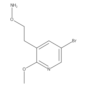 O-[2-(5-bromo-2-methoxypyridin-3-yl)ethyl]hydroxylamine结构式