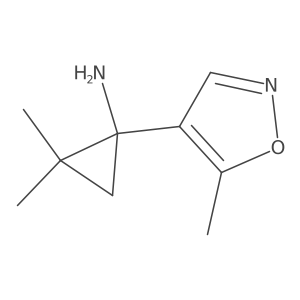 2,2-Dimethyl-1-(5-methyl-1,2-oxazol-4-yl)cyclopropan-1-amine结构式