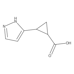 2-(1H-pyrazol-5-yl)cyclopropanecarboxylic acid Structure