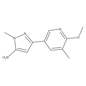 3-(6-methoxy-5-methylpyridin-3-yl)-1-methyl-1H-pyrazol-5-amine Structure
