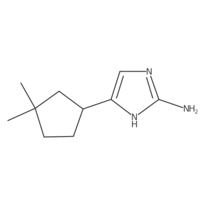 5-(3,3-dimethylcyclopentyl)-1H-imidazol-2-amine结构式