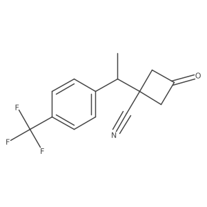 3-Oxo-1-{1-[4-(trifluoromethyl)phenyl]ethyl}cyclobutane-1-carbonitrile Structure