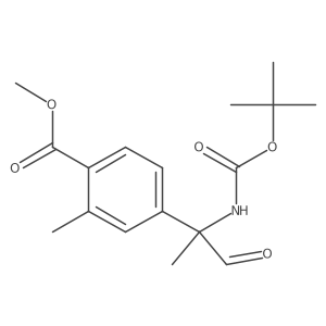 Methyl 4-(2-{[(tert-butoxy)carbonyl]amino}-1-oxopropan-2-yl)-2-methylbenzoate结构式
