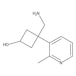 3-(Aminomethyl)-3-(2-methylpyridin-3-yl)cyclobutan-1-ol结构式