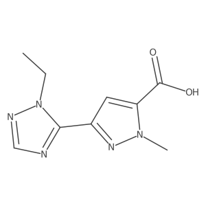 3-(1-ethyl-1H-1,2,4-triazol-5-yl)-1-methyl-1H-pyrazole-5-carboxylic acid Structure