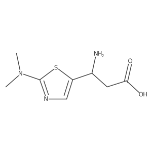 3-Amino-3-[2-(dimethylamino)-1,3-thiazol-5-yl]propanoic acid结构式