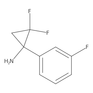 2,2-Difluoro-1-(3-fluorophenyl)cyclopropan-1-amine结构式