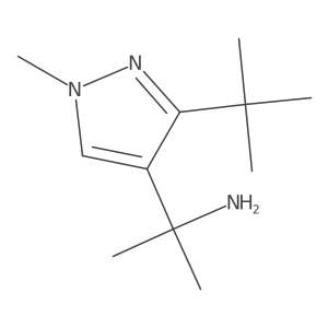 2-(3-tert-butyl-1-methyl-1H-pyrazol-4-yl)propan-2-amine结构式