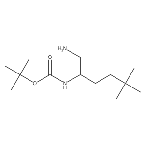 tert-butyl N-(1-amino-5,5-dimethylhexan-2-yl)carbamate结构式