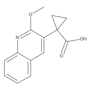 1-(2-Methoxyquinolin-3-yl)cyclopropanecarboxylic acid结构式