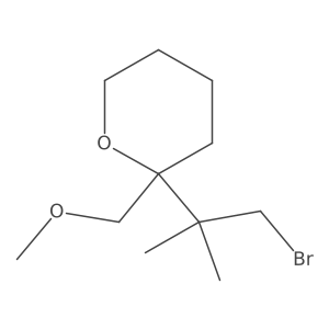 2-(1-Bromo-2-methylpropan-2-yl)-2-(methoxymethyl)oxane Structure