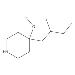 4-Methoxy-4-(2-methylbutyl)piperidine结构式