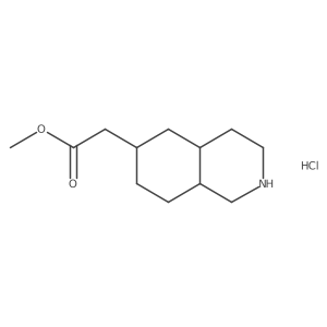 Methyl 2-(1,2,3,4,4a,5,6,7,8,8a-decahydroisoquinolin-6-yl)acetate;hydrochloride结构式