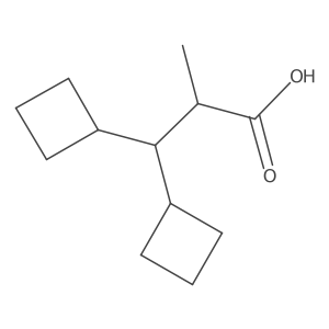 (2S)-3,3-dicyclobutyl-2-methylpropanoic acid Structure