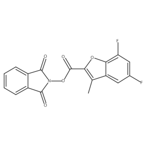 1,3-dioxo-2,3-dihydro-1H-isoindol-2-yl 5,7-difluoro-3-methyl-1-benzofuran-2-carboxylate结构式
