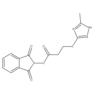 1,3-dioxo-2,3-dihydro-1H-isoindol-2-yl 3-[(5-methyl-4H-1,2,4-triazol-3-yl)sulfanyl]propanoate Structure
