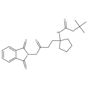 1,3-dioxo-2,3-dihydro-1H-isoindol-2-yl 3-(1-{[(tert-butoxy)carbonyl]amino}cyclopentyl)propanoate Structure