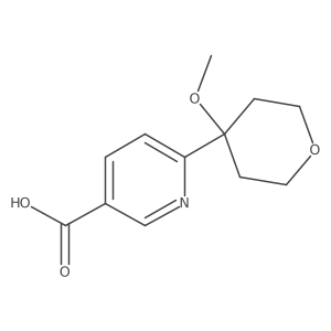 6-(4-Methoxyoxan-4-yl)pyridine-3-carboxylic acid Structure