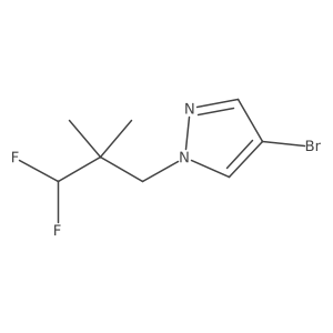 4-Bromo-1-(3,3-difluoro-2,2-dimethylpropyl)pyrazole Structure