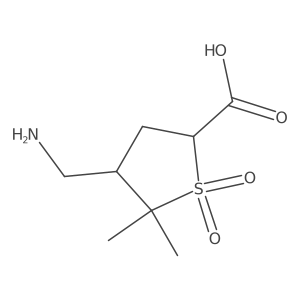 4-(Aminomethyl)-5,5-dimethyl-1,1-dioxo-1lambda6-thiolane-2-carboxylic acid Structure