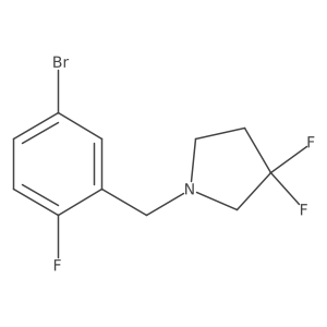1-(5-Bromo-2-fluorobenzyl)-3,3-difluoropyrrolidine Structure
