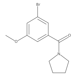 (3-Bromo-5-methoxy-phenyl)-pyrrolidin-1-yl-methanone Structure