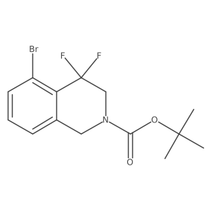 tert-Butyl 5-bromo-4,4-difluoro-3,4-dihydroisoquinoline-2(1H)-carboxylate Structure