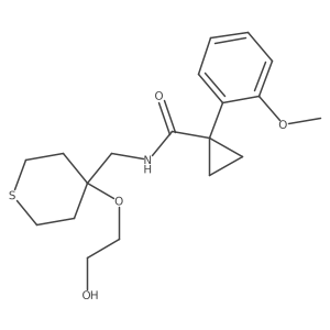 N-{[4-(2-hydroxyethoxy)thian-4-yl]methyl}-1-(2-methoxyphenyl)cyclopropane-1-carboxamide结构式