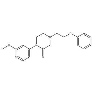 1-(2-Methoxypyridin-4-yl)-4-(2-phenoxyethyl)piperazin-2-one Structure
