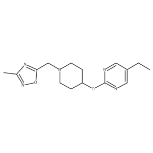 5-Ethyl-2-({1-[(3-methyl-1,2,4-oxadiazol-5-yl)methyl]piperidin-4-yl}oxy)pyrimidine结构式