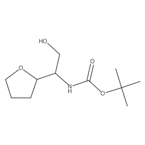 tert-butyl N-[2-hydroxy-1-(oxolan-2-yl)ethyl]carbamate Structure