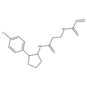 rac-N-(2-{[(2R,3S)-2-(4-chlorophenyl)oxolan-3-yl]carbamoyl}ethyl)prop-2-enamide结构式