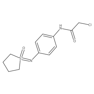 2-Chloro-N-[4-[(1-oxothiolan-1-ylidene)amino]phenyl]acetamide结构式