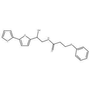 N-{2-hydroxy-2-[5-(thiophen-2-yl)furan-2-yl]ethyl}-3-(phenylsulfanyl)propanamide Structure