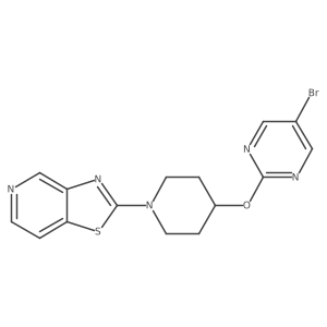 5-Bromo-2-[(1-{[1,3]thiazolo[4,5-c]pyridin-2-yl}piperidin-4-yl)oxy]pyrimidine Structure