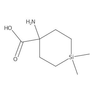 4-Amino-1,1-dimethylsilinane-4-carboxylic acid Structure