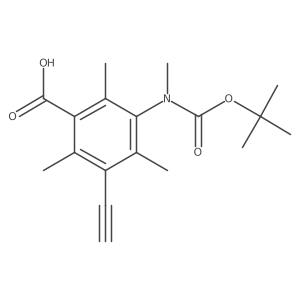 3-{[(Tert-butoxy)carbonyl](methyl)amino}-5-ethynyl-2,4,6-trimethylbenzoic acid Structure