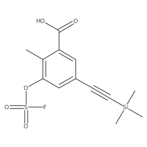 3-[(Fluorosulfonyl)oxy]-2-methyl-5-[2-(trimethylsilyl)ethynyl]benzoic acid Structure