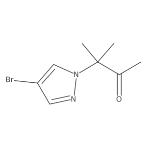 3-(4-Bromo-1H-pyrazol-1-yl)-3-methylbutan-2-one Structure